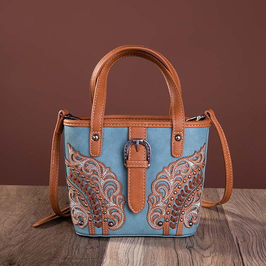 Montana West Cut-Out/Buckle Collection Small Tote/Crossbody