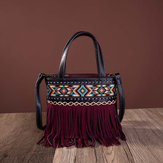 Montana West Embroidered Aztec Collection Small Tote/Crossbody
