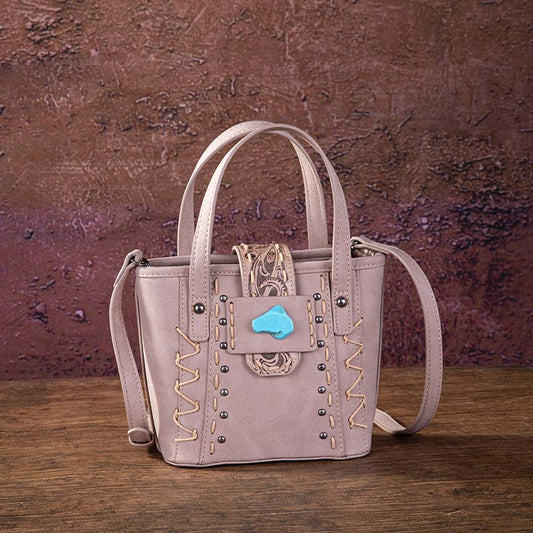 Montana West Tooled Collection Small Tote/Crossbody