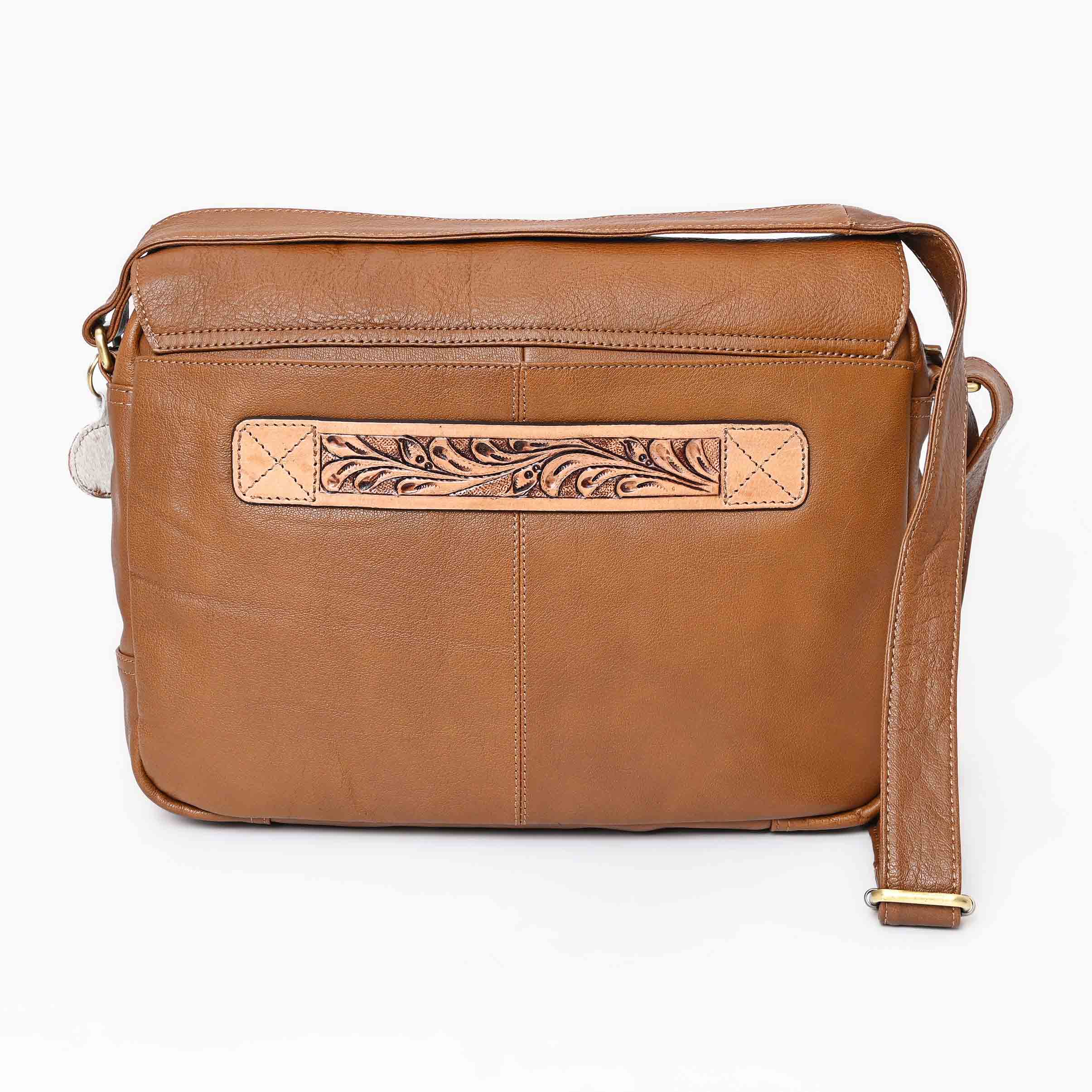 Montana West  Genuine Oil Calf Leather Messenger Bag/ Laptop Briefcase