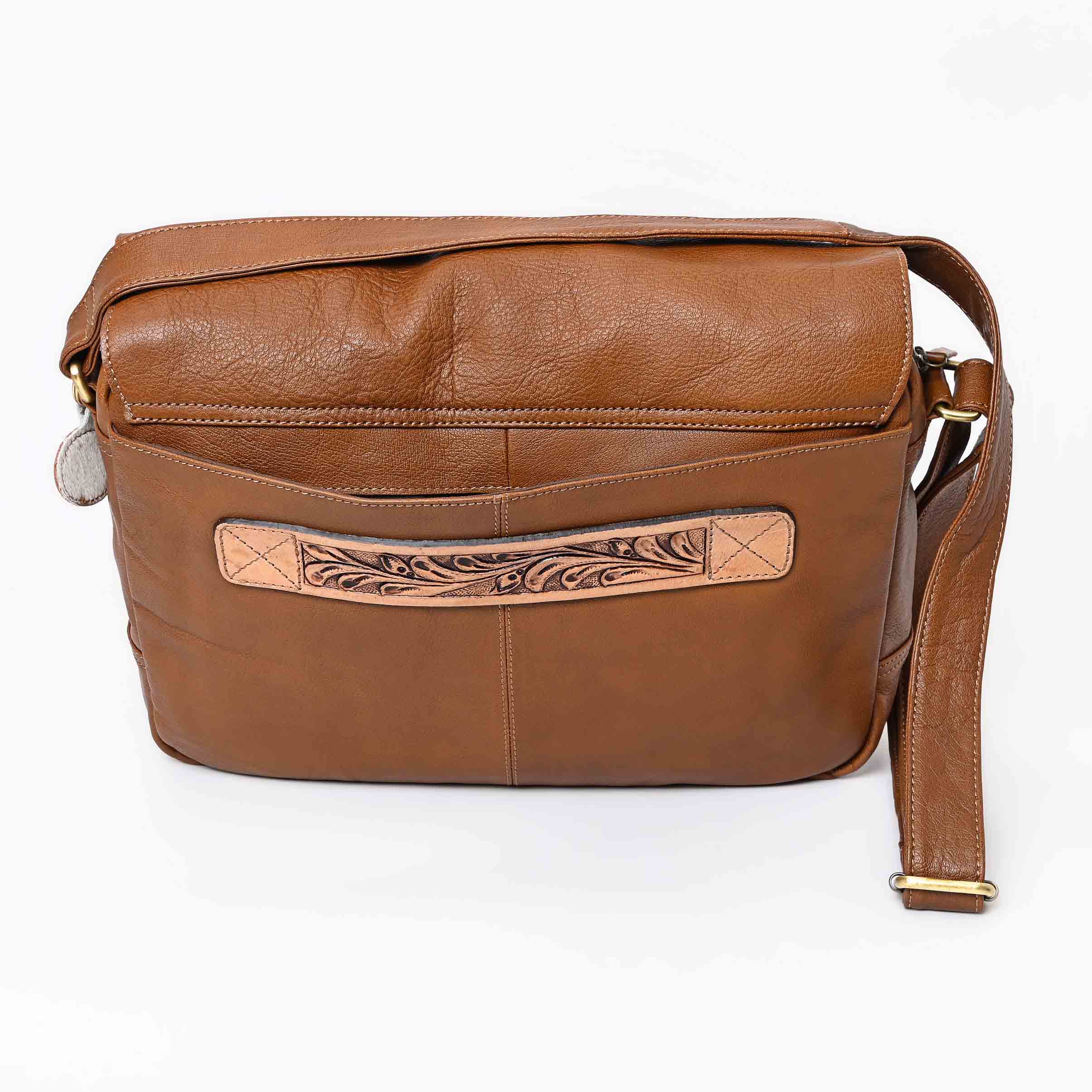 Montana West  Genuine Oil Calf Leather Messenger Bag/ Laptop Briefcase