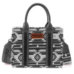 Wrangler Aztec Southwestern Pattern Dual Sided Print Canvas Tote/Crossbody Bag Collection - Cowgirl Wear