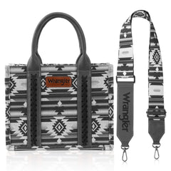 Wrangler Aztec Southwestern Pattern Dual Sided Print Canvas Tote/Crossbody Bag Collection - Cowgirl Wear