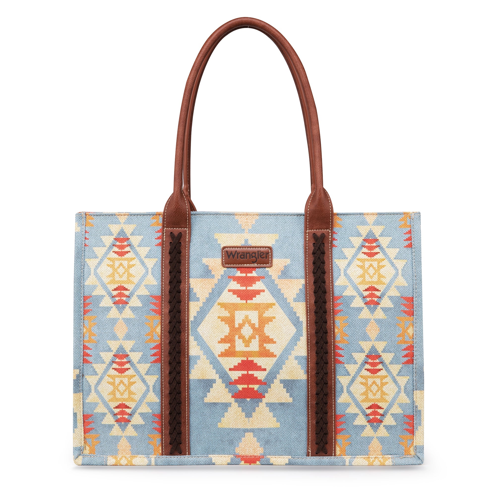 Wrangler Southwestern Dual Sided Print Canvas Tote/Crossbody Collection - Cowgirl Wear