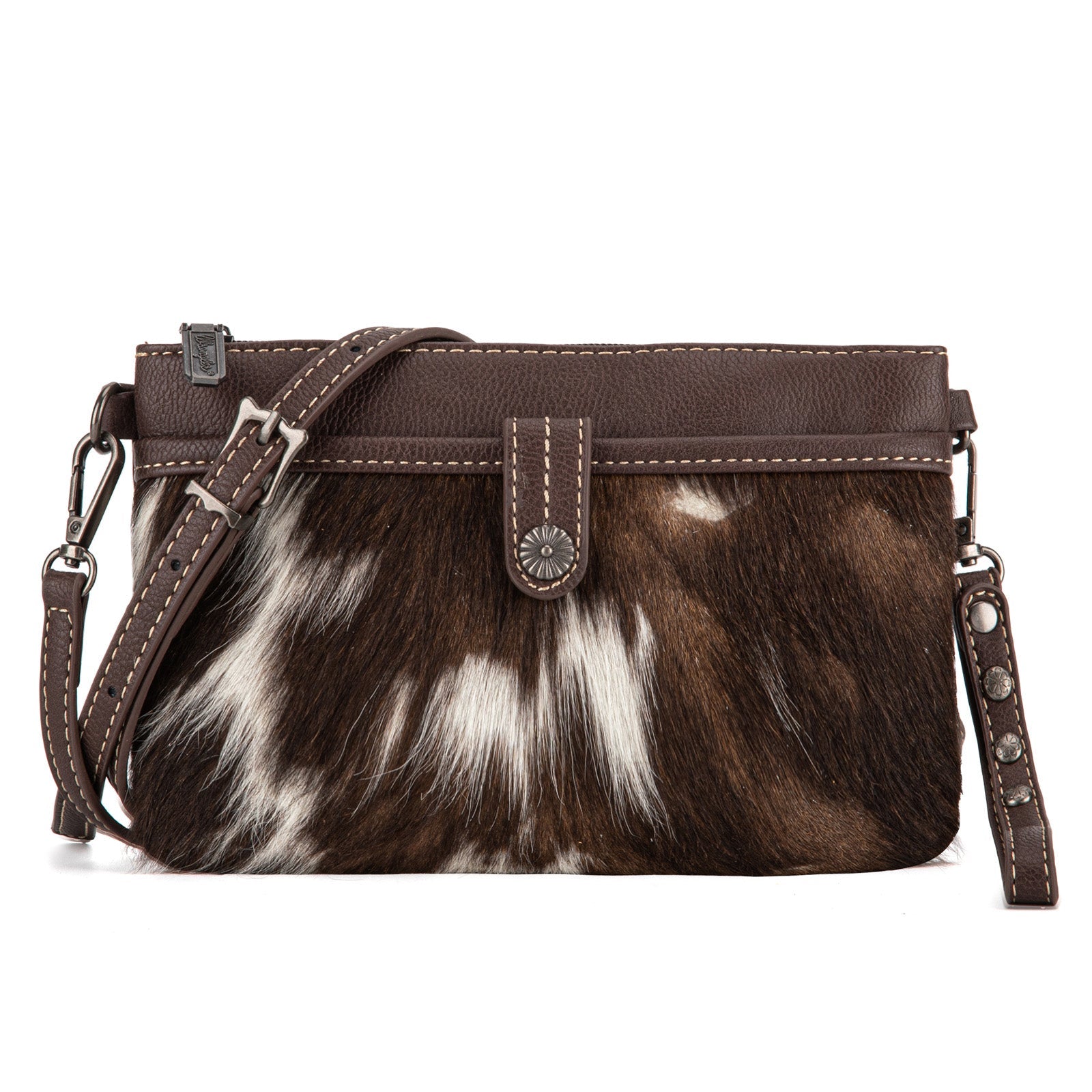 Wrangler Hair-On Cowhide Collection Crossbody - Cowgirl Wear