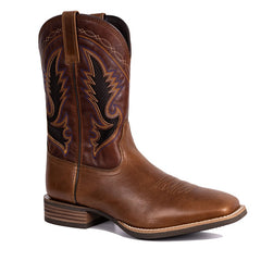 Men's Embroidered Square Toe Vintage Western Boots