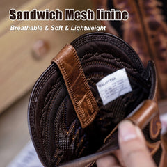 Men's Embroidered Square Toe Vintage Western Boots