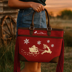 Montana West Western Cheer Tote – Santa's Sleigh Edition(Gift Wrapped)