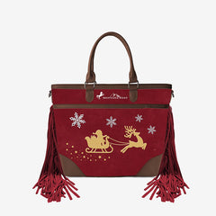Montana West Western Cheer Tote – Santa's Sleigh Edition(Gift Wrapped)