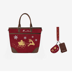 Montana West Western Cheer Tote – Santa's Sleigh Edition(Gift Wrapped)