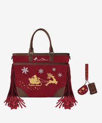 Montana West Western Cheer Tote – Santa's Sleigh Edition(Gift Wrapped)