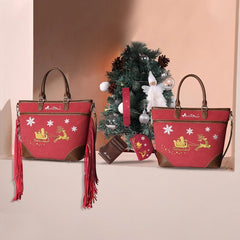 Montana West Western Cheer Tote – Santa's Sleigh Edition(Gift Wrapped)