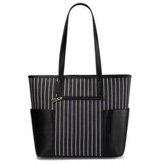 LEE Stripe Shoulder Denim Canvas Tote Bag