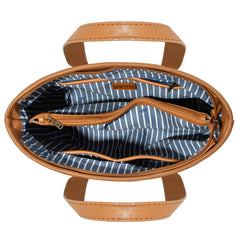 LEE Stripe Shoulder Denim Canvas Tote Bag