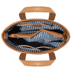 LEE Stripe Shoulder Denim Canvas Tote Bag