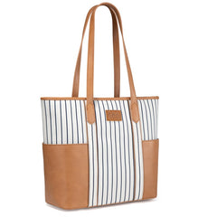 LEE Stripe Shoulder Denim Canvas Tote Bag