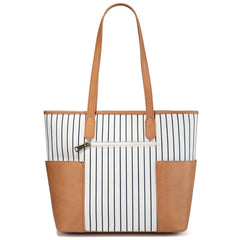 LEE Stripe Shoulder Denim Canvas Tote Bag