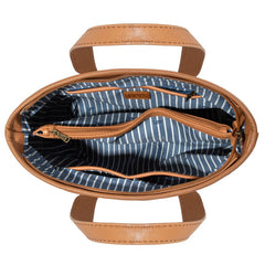 LEE Stripe Shoulder Denim Canvas Tote Bag