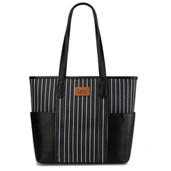 LEE Stripe Shoulder Denim Canvas Tote Bag