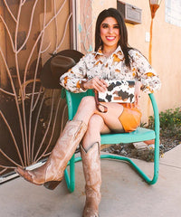 Wrangler Leather Printed Wristlet