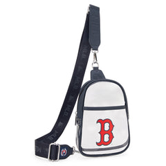 MLB-BB30-001  MLB Boston Red Sox Clear Mini Sling Stadium Bag