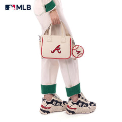 MLB Atlanta Braves Team Tote/Crossbody with Baseball Coin Pouch