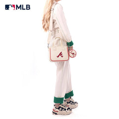 MLB Atlanta Braves Team Tote/Crossbody with Baseball Coin Pouch