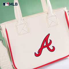 MLB Atlanta Braves Team Tote/Crossbody with Baseball Coin Pouch