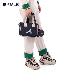 MLB Atlanta Braves Team Tote/Crossbody with Baseball Coin Pouch