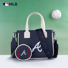 MLB Atlanta Braves Team Tote/Crossbody with Baseball Coin Pouch