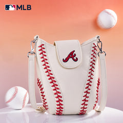 MLB Atlanta Braves Leather Crossbody Bag