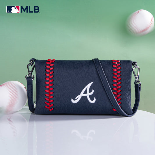 MLB Atlanta Braves Leather Crossbody Purse