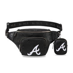 MLB Atlanta Braves Fanny Pack/Chest Bag/Belt Bag-Black