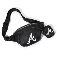 MLB Atlanta Braves Fanny Pack/Chest Bag/Belt Bag-Black