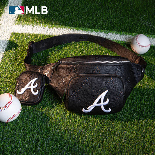 MLB Atlanta Braves Fanny Pack/Chest Bag/Belt Bag-Black