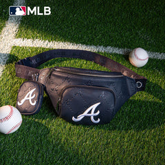 MLB Atlanta Braves Fanny Pack/Chest Bag/Belt Bag-Navy