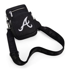 MLB Atlanta Braves Crossbody Bag-Black