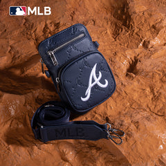 MLB Atlanta Braves Crossbody Bag-Navy