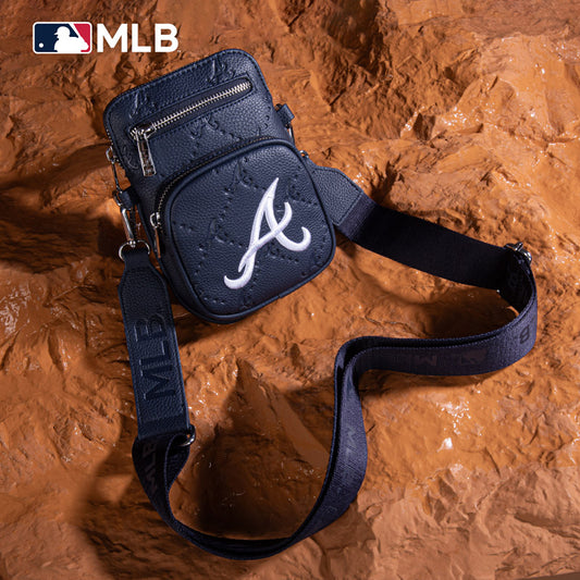 MLB Atlanta Braves Crossbody Bag-Navy