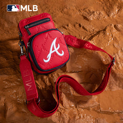 MLB Atlanta Braves Crossbody Bag-Red