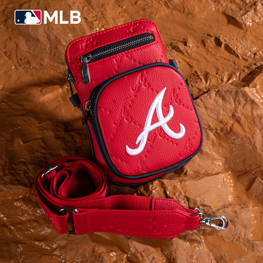 MLB Atlanta Braves Crossbody Bag-Red