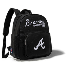 MLB Atlanta Braves Sports Baseball Backpack-Black