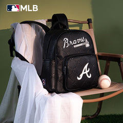 MLB Atlanta Braves Sports Baseball Backpack-Black