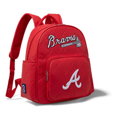 MLB Atlanta Braves Sports Baseball Backpack-Red