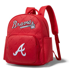 MLB Atlanta Braves Sports Baseball Backpack-Red