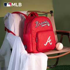 MLB Atlanta Braves Sports Baseball Backpack-Red