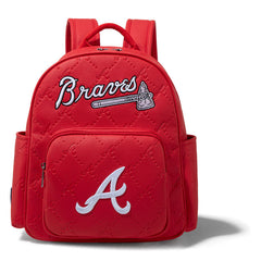 MLB Atlanta Braves Sports Baseball Backpack-Red