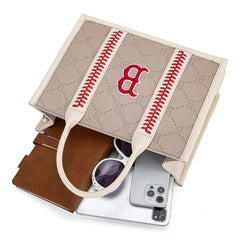 MLB Boston Red Sox Leather Stitched Crossbody Bag-Camel