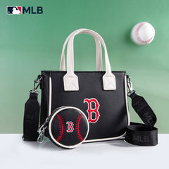 MLB Boston Red Sox Team Tote/Crossbody with Baseball Coin Pouch