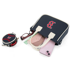 MLB Boston Red Sox Team Tote/Crossbody with Baseball Coin Pouch